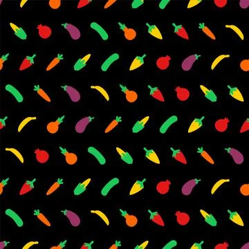 Vegetables pattern seamless. Vegetarian pattern seamless. vector texture Stock Illustration