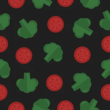 Vegetables pattern vector healthy food Stock Illustration