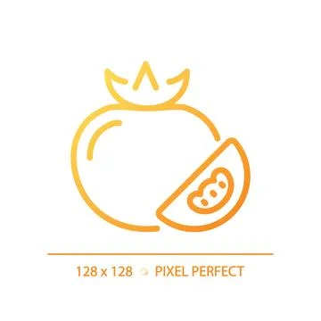 Vegetables pixel perfect gradient linear vector icon Stock Illustration