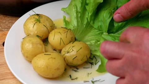 Vegetables on a plate Stock Footage 320248738