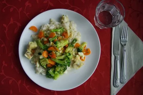 Vegetables on a plate Stock Photos
