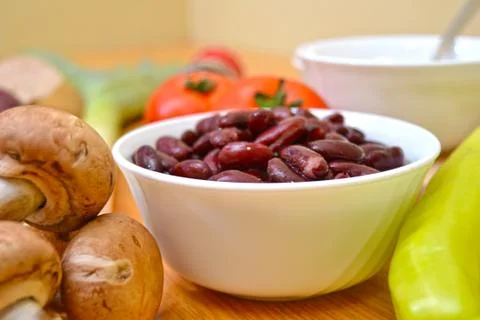 Vegetables on a plate Stock Photos