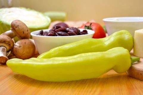 Vegetables on a plate Stock Photos