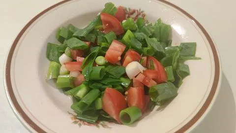 Vegetables in the plate Stock Photos