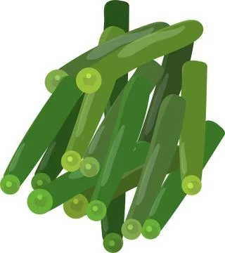 Vegetables. Pods of green bean. Vector illustration cartoon flat icon isolated Stock Illustration