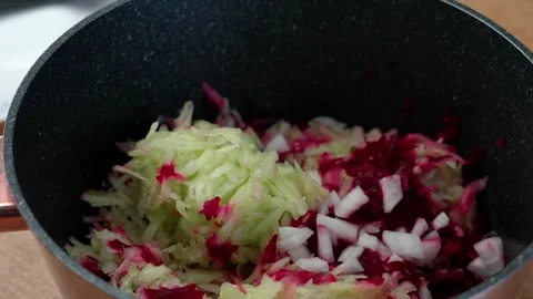 Vegetables in a pot Stock Footage 320248589