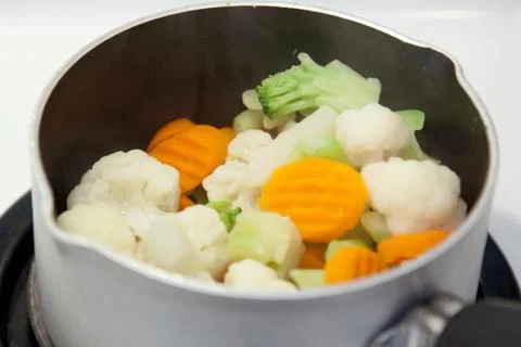 Vegetables in a pot Foto stock