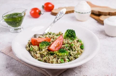 Vegetables with quinoa Foto stock