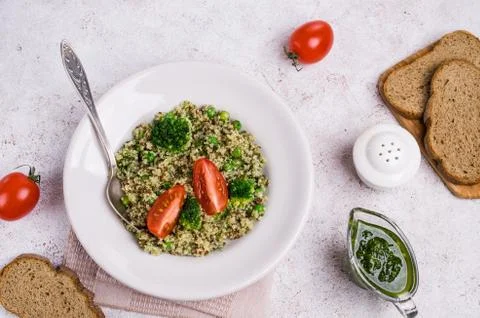 Vegetables with quinoa Stock Photos
