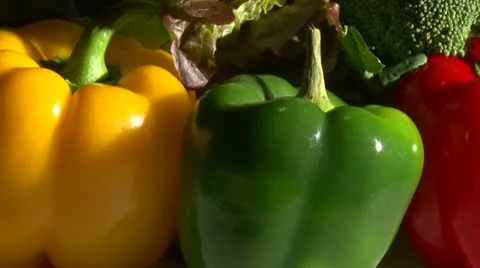 Vegetables, rotate, closeup, hard light Stock Footage 10719297