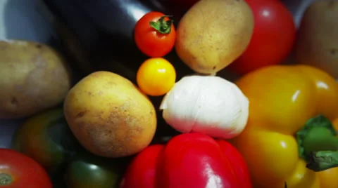 Vegetables rotating 스톡 동영상 40765480
