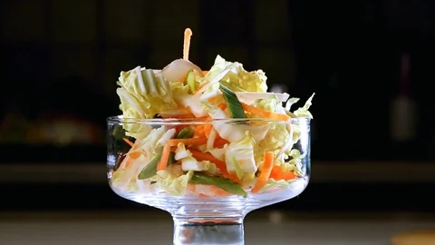 Vegetables for salad or roast Stock Footage 101444691