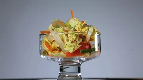 Vegetables for salad or roast Stock Footage 101444797