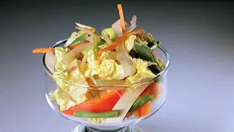Vegetables for salad or roast Stock Footage 101444804