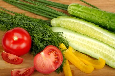 Vegetables for the salad Stock Photos