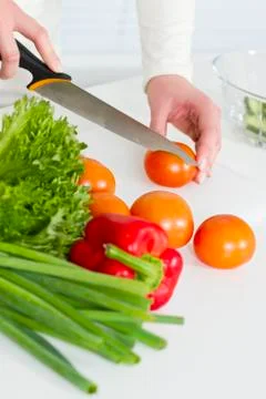 Vegetables to a salad Stock Photos