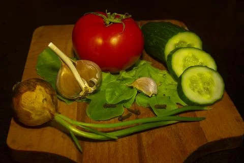 Vegetables for salad Stock Photos