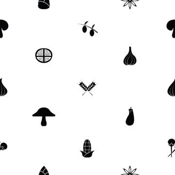 Vegetables seamless pattern background icon. Stock Illustration