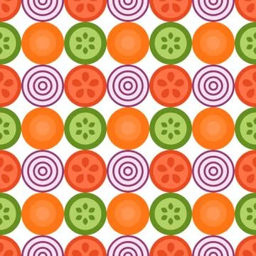 Vegetables seamless pattern Stock Illustration
