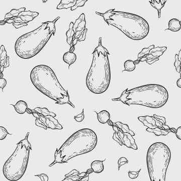 Vegetables seamless pattern Stock-Illustration