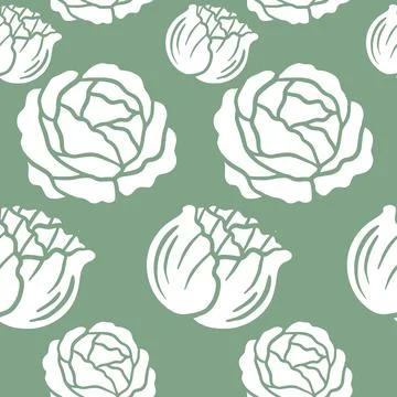 Vegetables Seamless Pattern Stock Illustration