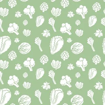 Vegetables Seamless Pattern Stock Illustration