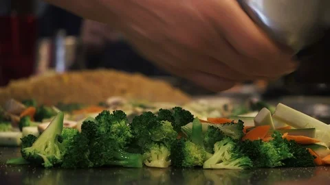 Vegetables seasoned Stock Footage 112667264