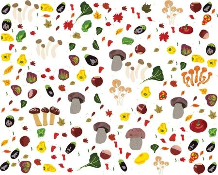 Vegetables set for background, banner. Stock Illustration