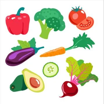 Vegetables set. Stock Illustration