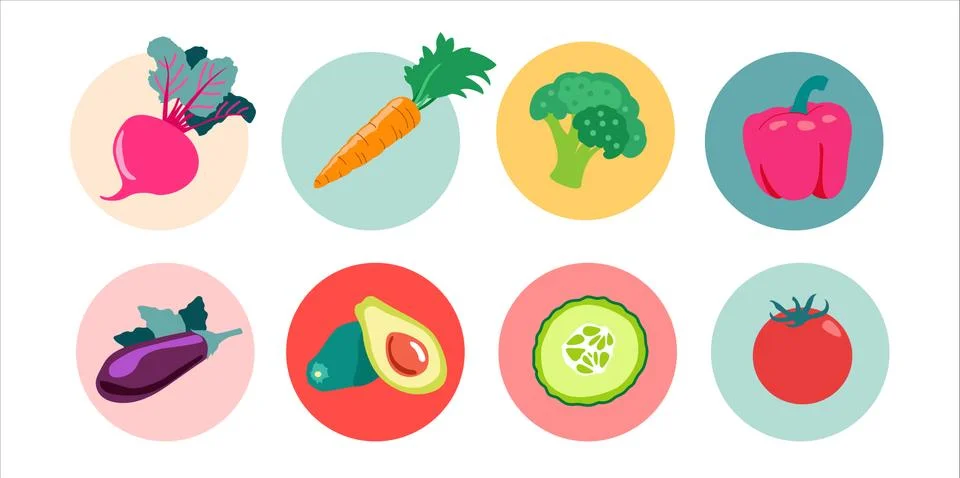Vegetables set Stock Illustration