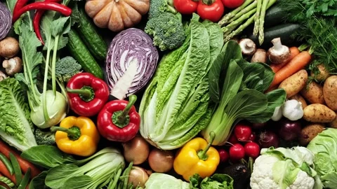 Vegetables set. Vegetables background. Healthy food Stock Footage 272254414