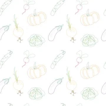 Vegetables Set on a white background Stock Illustration