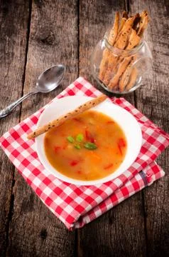 Vegetables soup Stock Photos