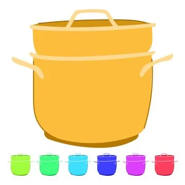 Vegetables steamer pot vector cartoon graphic Illustrazione stock