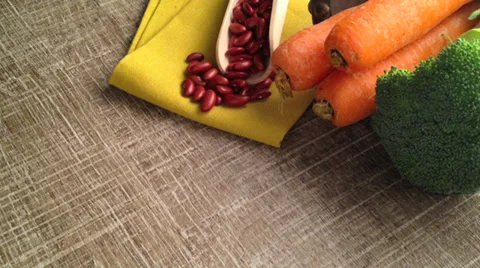 Vegetables in table Stock Footage 37403652