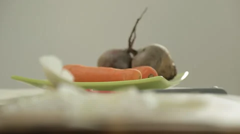Vegetables on Table Stock Footage 51418879