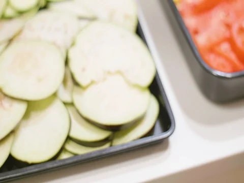 Vegetables on a table Stock Footage