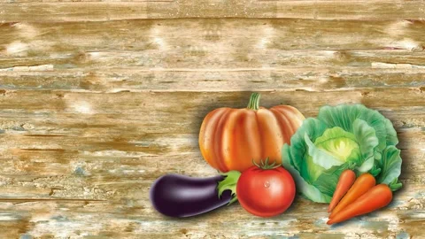 Vegetables on the table Stock Footage 135236619