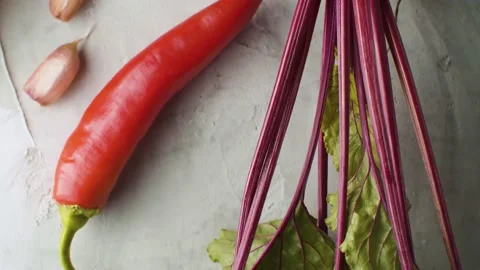 Vegetables on the table Stock Footage 140025476