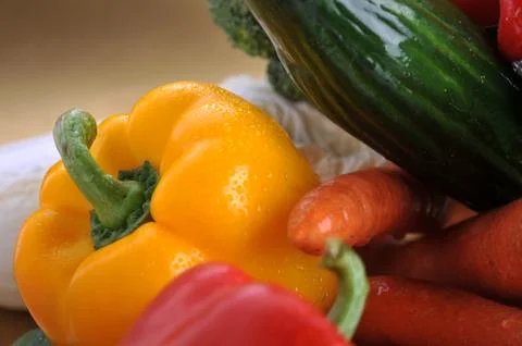 Vegetables on  table Stock Photos