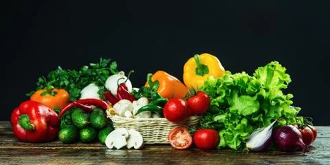 Vegetables on the table Stock Photos