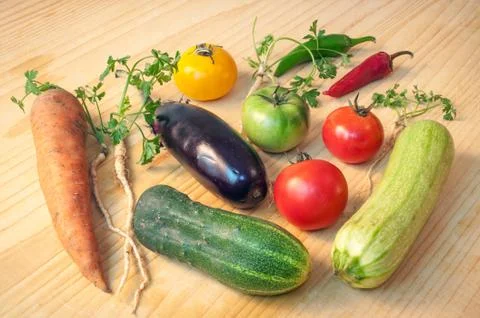 Vegetables on the table Stock Photos