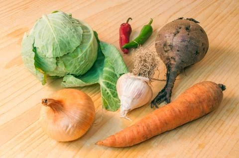 Vegetables on the table Stock Photos