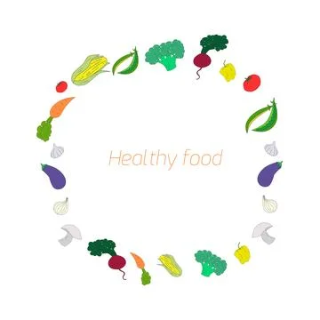 Vegetables text background 2 Stock Illustration