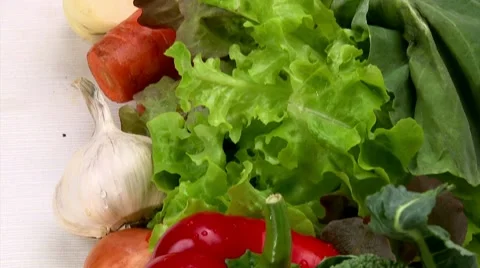 Vegetables, tilt up Stock Footage 10719460