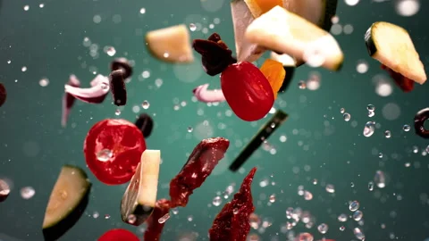 Vegetables Tossing Stock Footage 219528696
