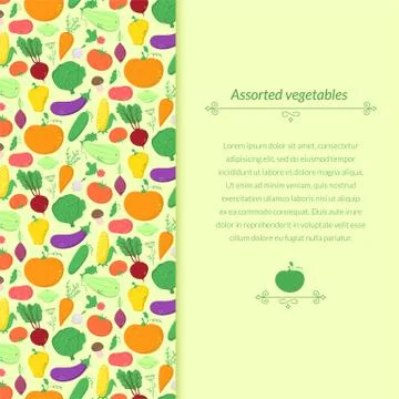 Vegetables vector background Stock Illustration