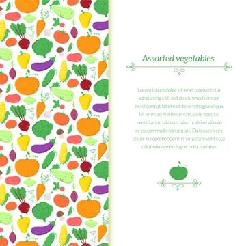 Vegetables vector background Stock Illustration