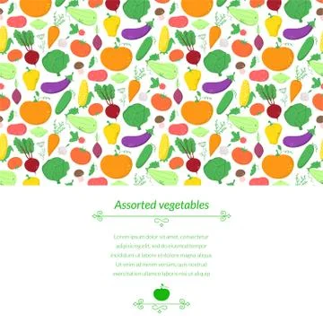 Vegetables vector background Stock Illustration