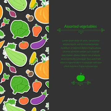 Vegetables vector background Stock Illustration